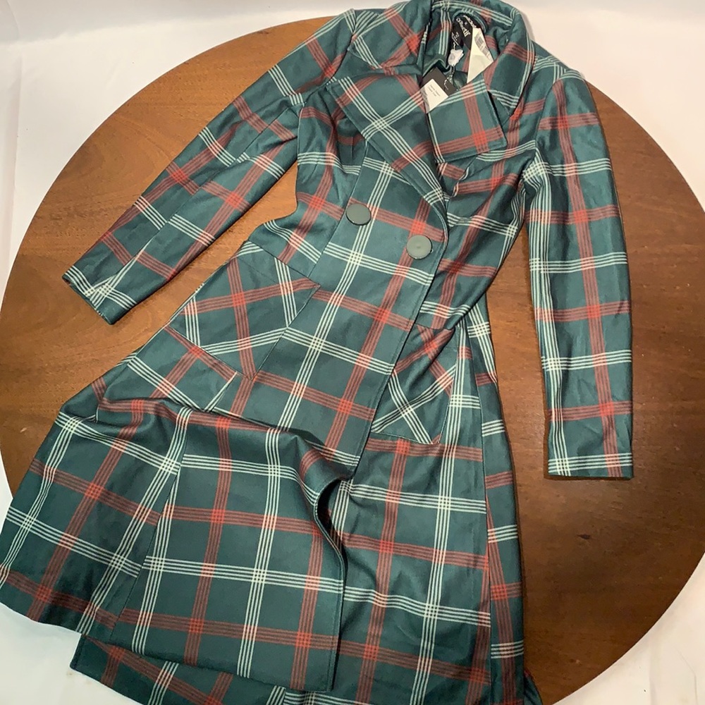 Plaid Peacoat